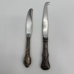 Vintage David Anderson Cheese Knife Pewter & Theodor Olsens Spread Knife Norway‎